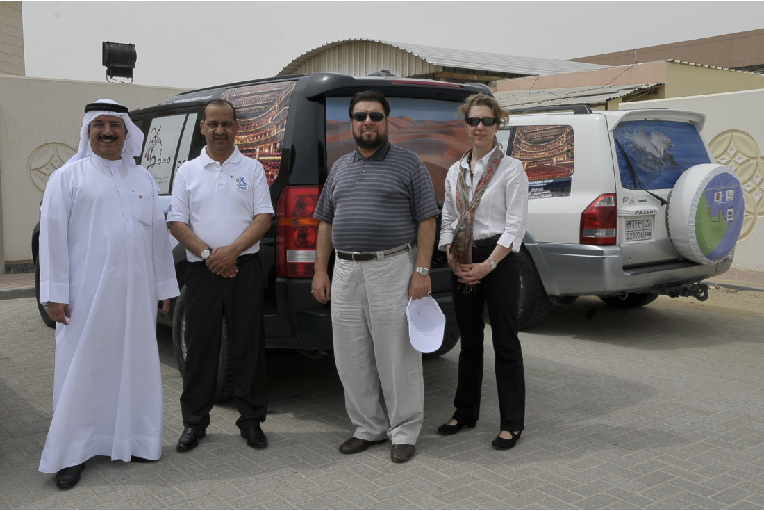 The team with H.E. Waheed Mubarak Sayyar, Doha Qatar